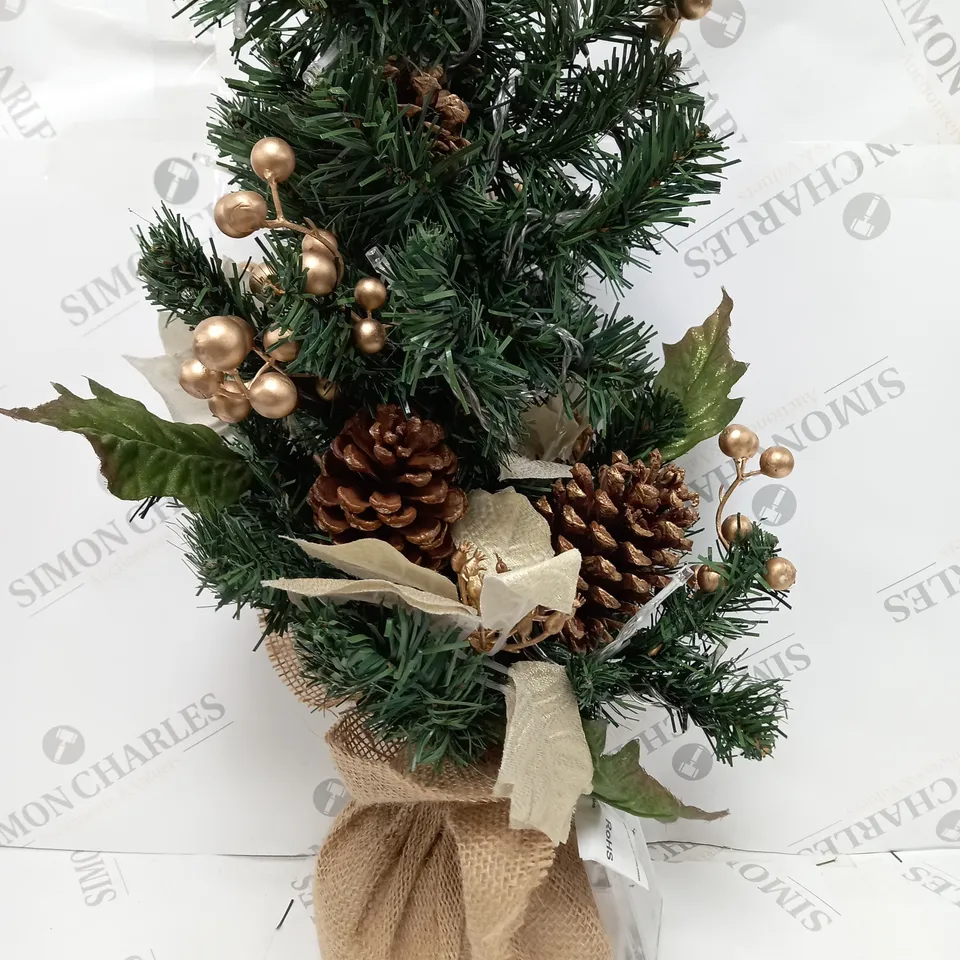 POINSETTIA TABLE TOP TREE GOLD  RRP £19.99