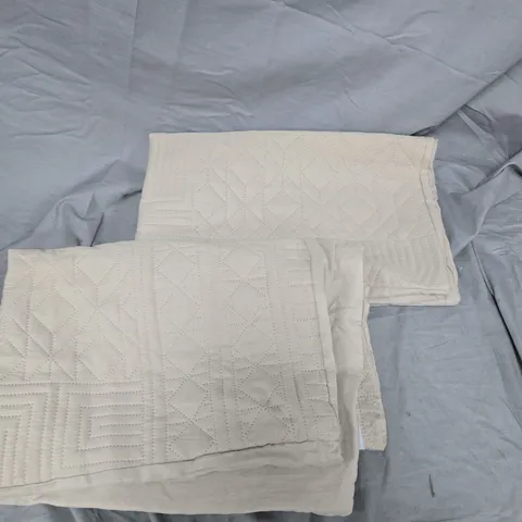 CATHERINE LANSFIELD PAIR OF TEXTURED PILLOW CASES - BEIGE