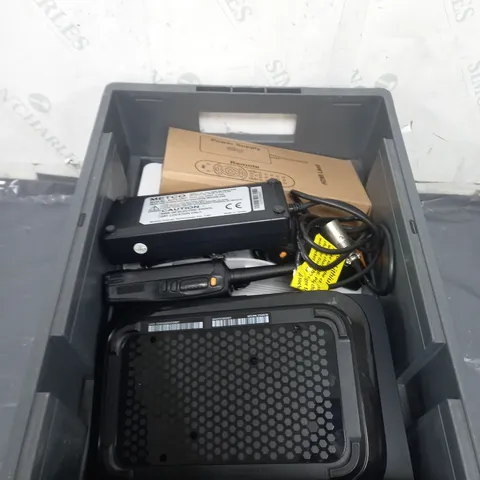APPROXIMATELY 10 ASSORTED ELECTRICAL PRODUCTS TO INCLUDE SKY BOXES , HDMI LEEDS , WALKIE TALKIE , ETC