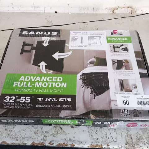 SANUS VMF720 (B2) BLACK SLIM FULL MOTION (32-55") 32 - 55 INCH CANTILEVER TV BRACKET