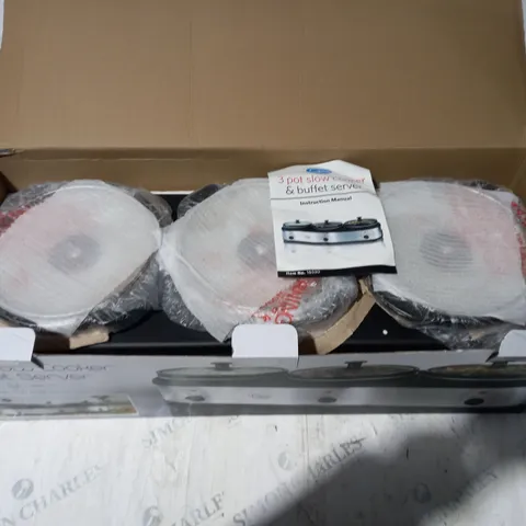 QUEST 3 POT SLOW COOKER AND BUFFET SERVER