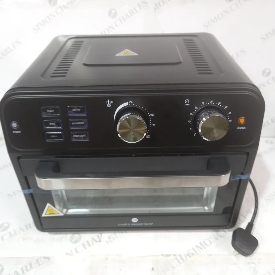 BOXED COOK'S ESSENTIAL 21-LITRE AIRFRYER OVEN IN BLACK 