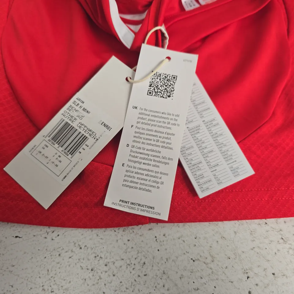 ADIDAS S.L.B KIDS FOOTBALL KIT - UK 2/3 YRS