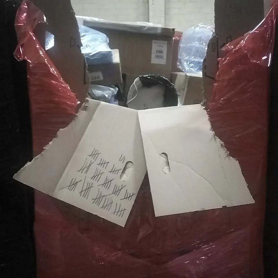 PALLET OF HOUSEHOLD ITEMS TO INCLUDE DOG GRASS WITH TRAY, WOK, LIGHTS-OUT BLACKOUT BLINDS, PUZZLE MAT, TOILET SEAT AND OTHER ASSORTED ITEMS..L