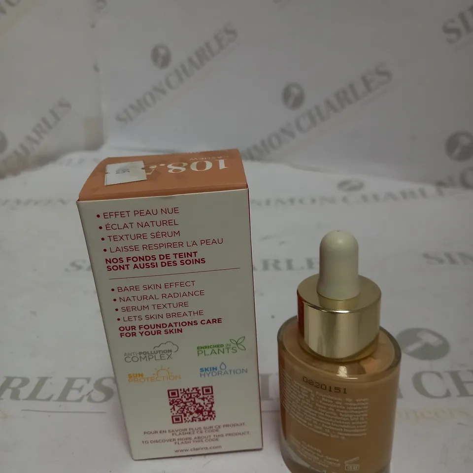 CLARINS SKIN ILLUSION FOUNDATION SHADE 108.5 CASHEW