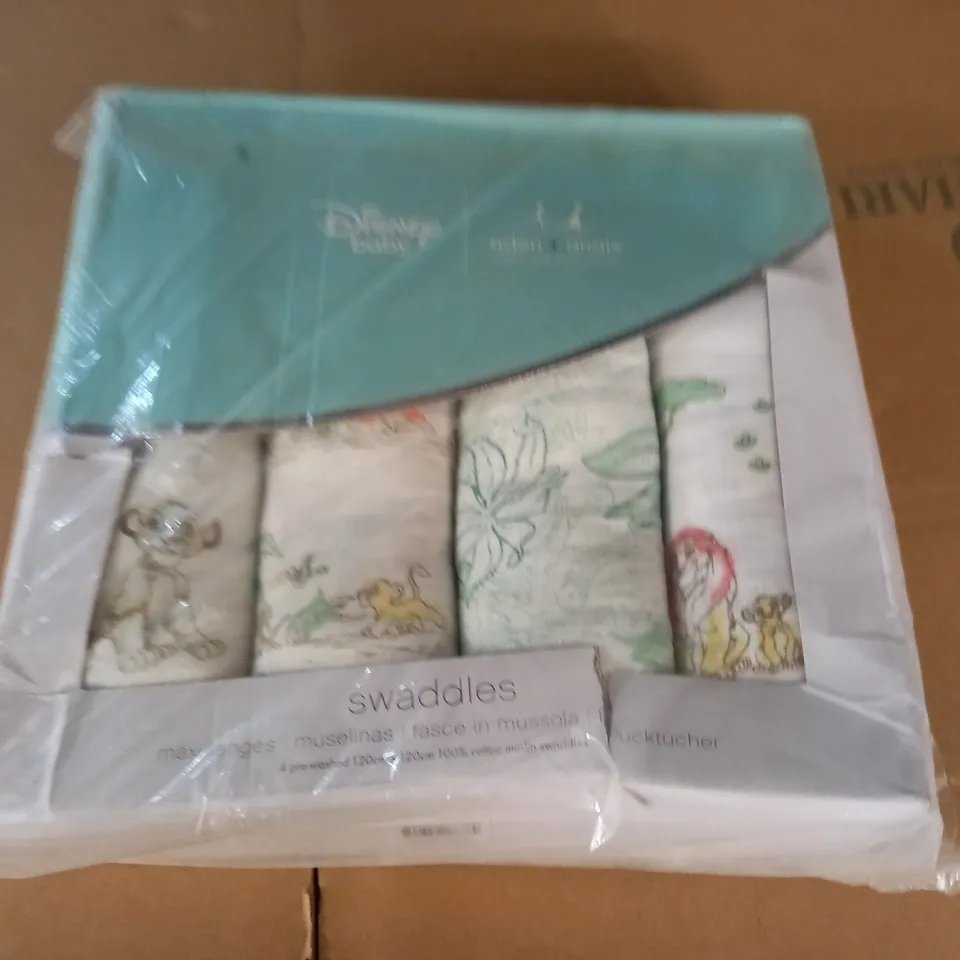 DISNEY BABY SET OF 4 120X120CM SWADDLES