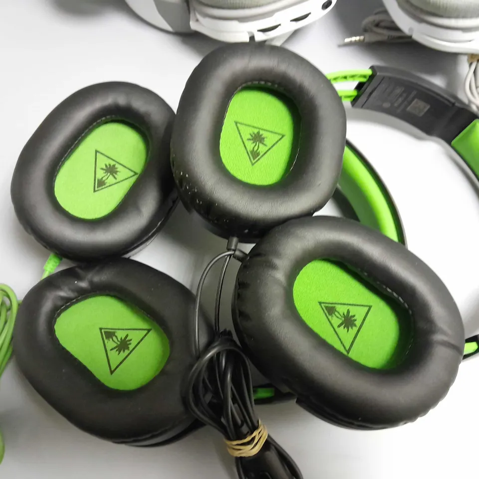 LOT OF 5 ASSORTED WIRED TURTLE BEACH GAMING HEADSETS 