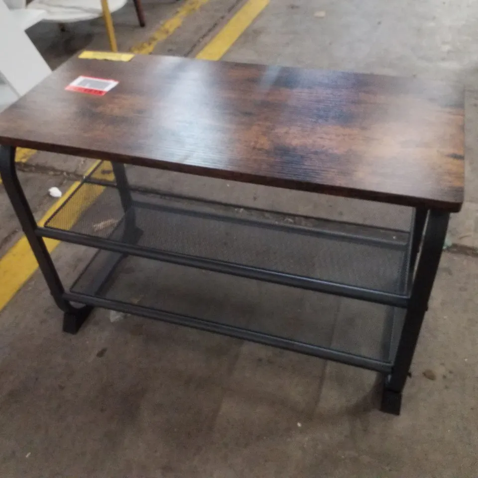 VASAGLE MESH SHELVES SHOE BENCH