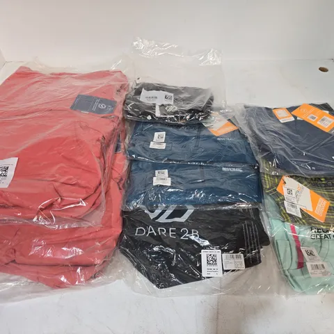 LOT OF APPROXIMATELY 15 ASSORTED BRAND NEW REGATTA AND DARE2BE CLOTHING ITEMS