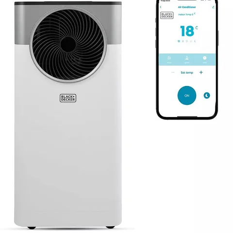 BOXED BLACK AND DECKER 9000 BTU SMART 3-IN-1 AIR CONDITIONER, DEHUMIDIFIER & FAN, WHITE