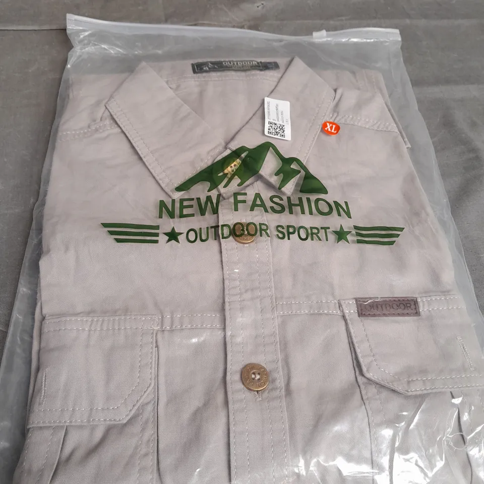 OUTDOOR FASHION CREAM GRAY JACKET SIZE XL