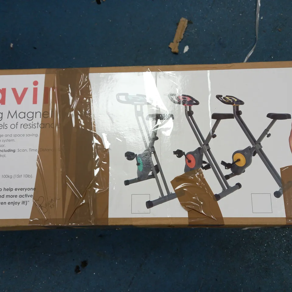 DAVINA FITNESS FOLDING MAGNETIC EXERCISE BIKE - CORAL - COLLECTION ONLY