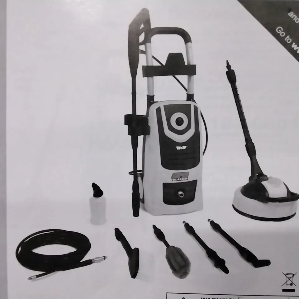 BRAND NEW BOXED WOLF SUPER BLASTER PRESSURE WASHER, BLUE