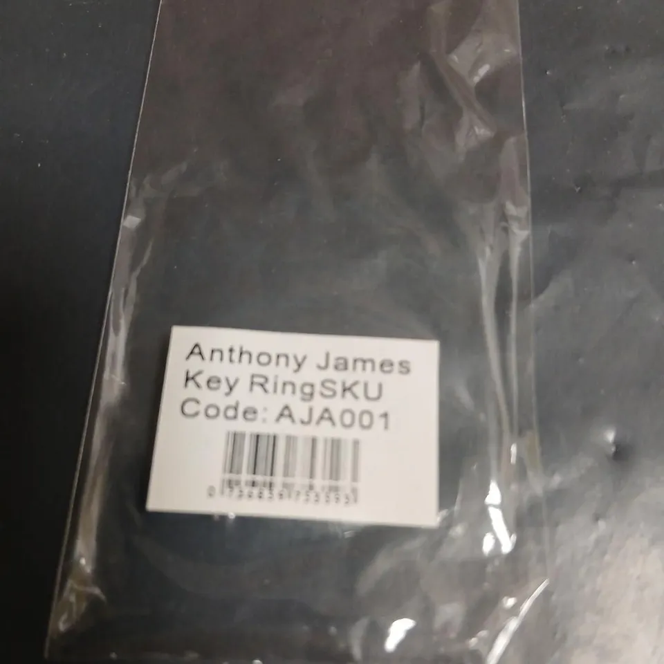 ANTHONY JAMES LEATHER KEY RING – BLACK SQUARE LEATHER FOB (AJA001)