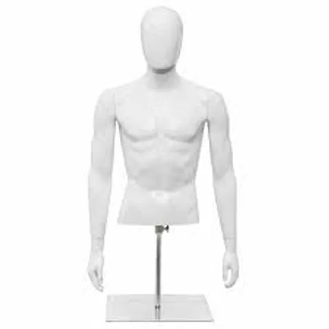 BOXED COSTWAY 123cm MALE MANNEQUIN HALF BODY MANIKIN WITH METAL BASE