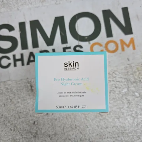 SKIN RESEARCH PRO HYALURONIC ACID NIGHT CREAM 50 ML β TURQUOISE BOX