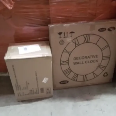 PALLET OF ASSORTED HOUSEHOLD GOODS AND PRODUCTS TO INCLUDE;WALL CLOCK,RIDE ON SUITCASE