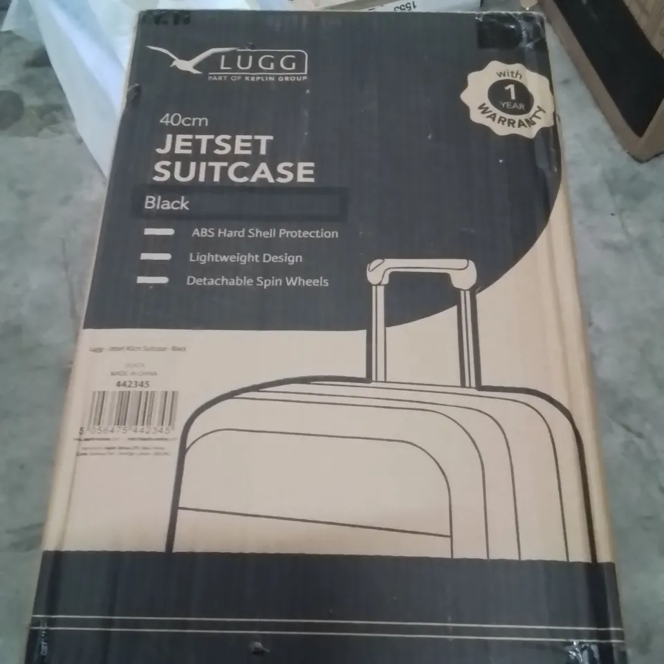 BOXED LUGG 40CM JETSET SUITCASE BLACK