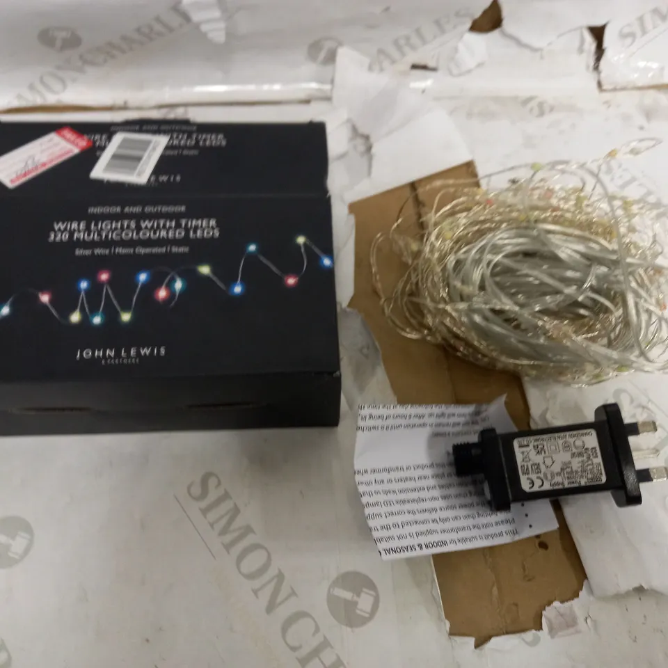 WIRE LIGHTS WITH TIMER 320 MULTICOLOURED LEDS 