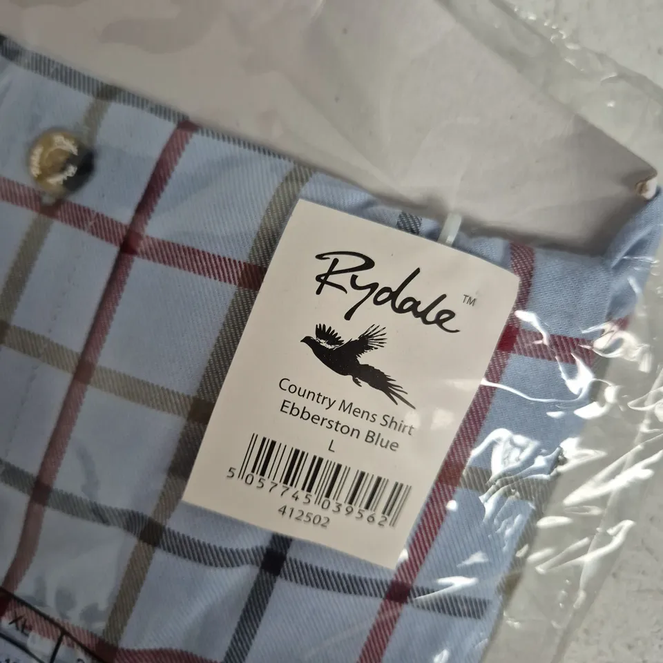 BAGGED RYDALE COUNTRY MENS SHIRT EBBERSTON BLUE – UK SIZE L