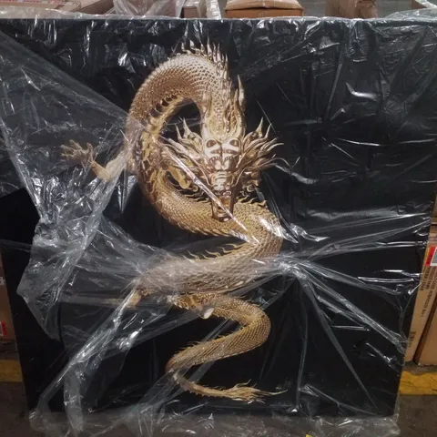 GOLD DRAGON - STRETCHED CANVAS PRINT