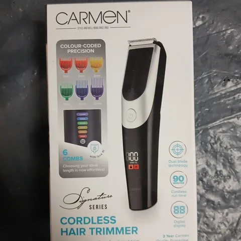 CARMEN SIGNATURE SERIES CORDLESS HAIR TRIMMER – BOXED