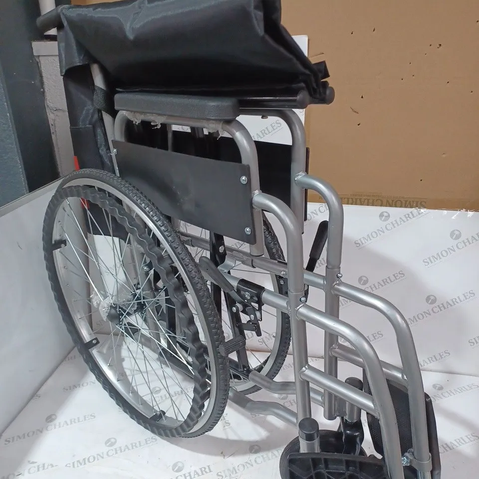 BOXED ALL AID BLACK/GREY MANUAL WHEELCHAIR 
