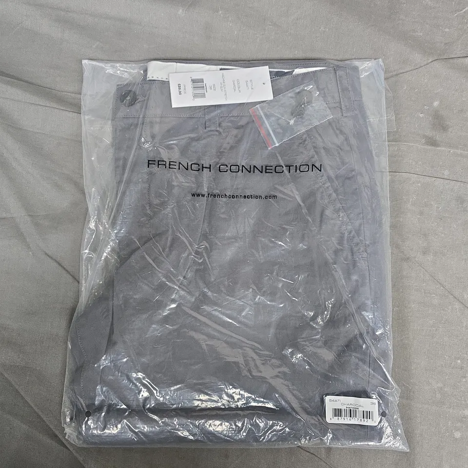 BAGGED FRENCH CONNECTION JEANS – MACHINE GUN STRETCH KR SLIM – CHARCOAL – UK 36