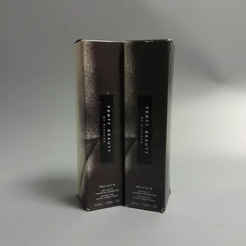 2 BOXED FENTY BEAUTY BY RIHANNA SOFT MATTE LONGWEAR FOUNDATION 32ML IN #320 AND #330 SHADES