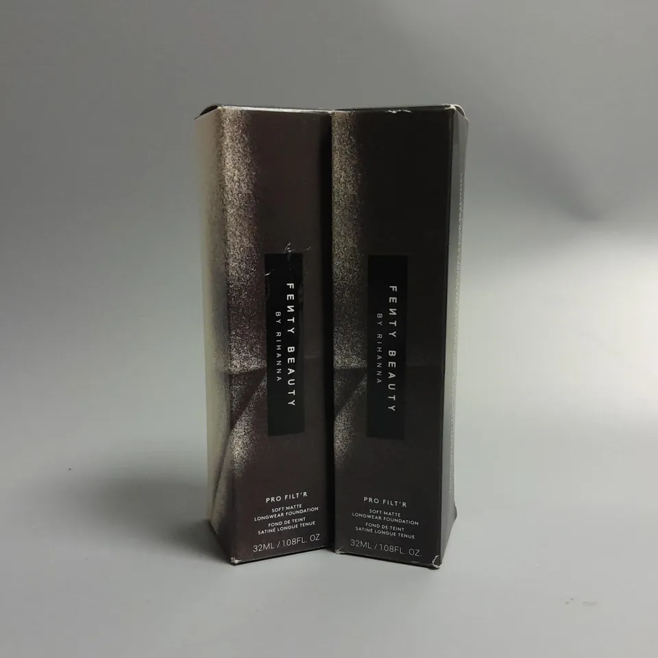 2 BOXED FENTY BEAUTY BY RIHANNA SOFT MATTE LONGWEAR FOUNDATION 32ML IN #320 AND #330 SHADES 