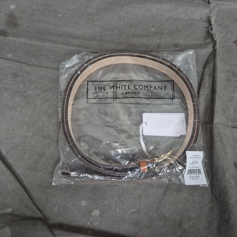 THE WHITE COMPANY ESSENTIAL LEATHER JEANS BELT – TAN, SIZE L