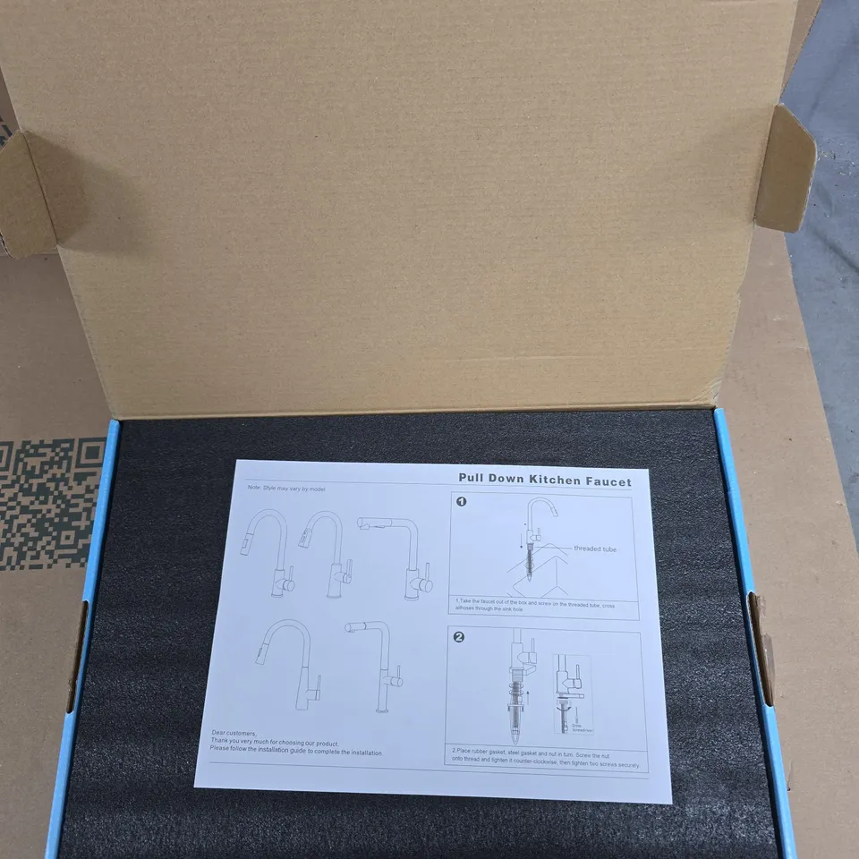 TOHLAR PULL-DOWN KITCHEN FAUCET – BRASS/GOLD FINISH