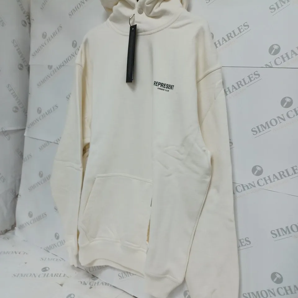 REPRESENT OWNERS CLUB HOODIE FLAT WHITE XS 