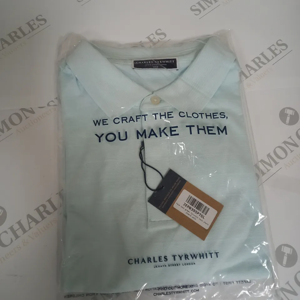 BAGGED CHARLES TYRWHITT COOL SHORT SLEEVE POLO SIZE L