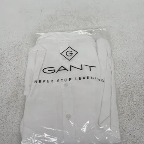 GANT WHITE BUTTON-DOWN SHIRT β UK 8