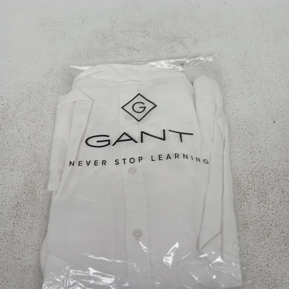 GANT WHITE BUTTON-DOWN SHIRT – UK 8