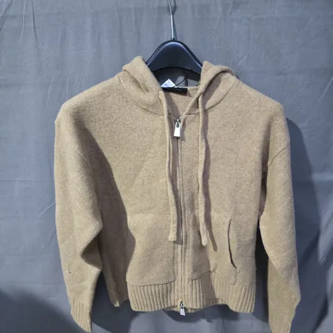 ZARA WOMEN’S KNIT ZIP HOODIE – XS (UK 6) 