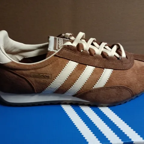 ADIDAS ORIGINALS SL 72 PT BROWN SUEDE SNEAKERS – UK 10