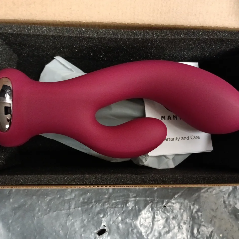 BOXED LOVEHONEY MANTRIC RABBIT VIBRATOR IN BERRY COLOUR