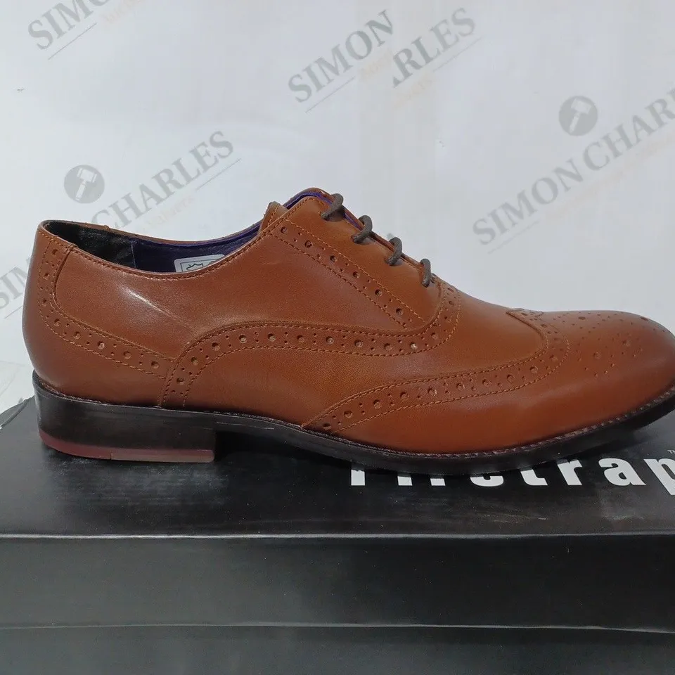 BOXED FIRETRAP SPENCER SHOES IN BROWN - SIZE 9