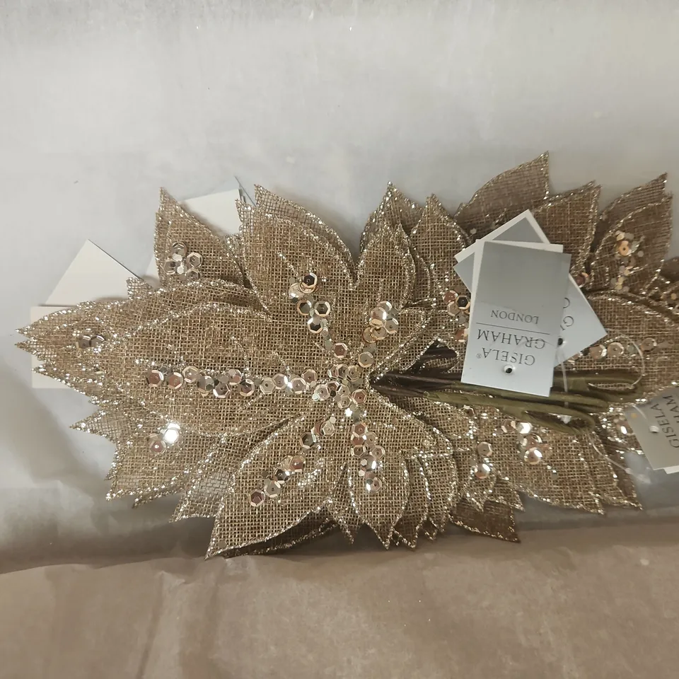 APPROXIMATELY 24 GISELA GRAHAM LONDON ARTIFICIAL POINSETTIA SPRAYS