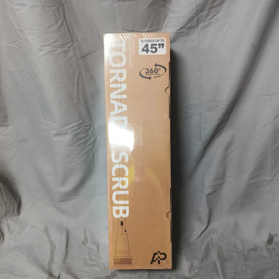 TORNADO SCRUB EXTENDABLE SCRUB BRUSH WITH 45" REACH – BOXED, SEALED