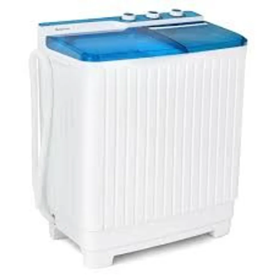 BOXED COSTWAY PORTABLE WASHER AND SPIN DRYER COMBO WITH TIMER CONTROL FOR APARTMENT - BLUE