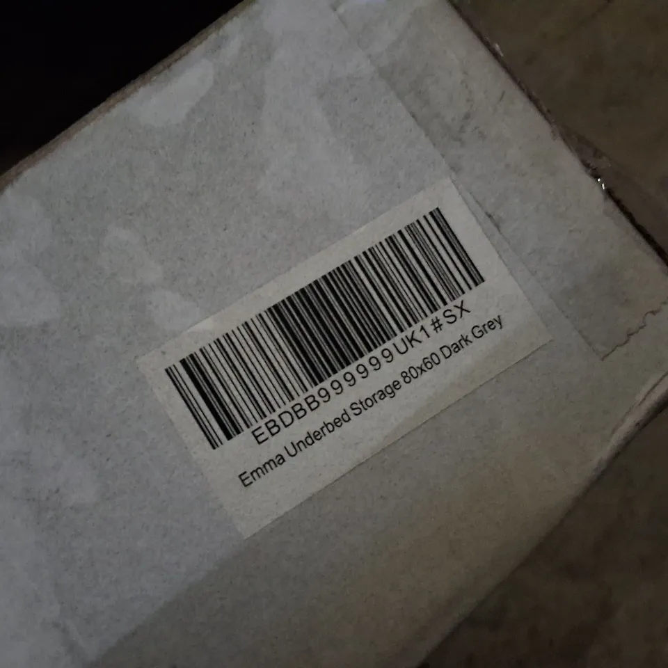 LOT OF 4 BOXED AS NEW EMMA UNDERBED STORAGE ITEMS - 80X60CM DARK GREY