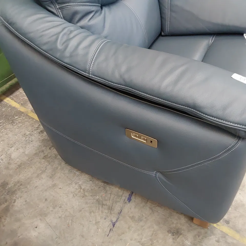 QUALITY BRITISH DESIGNER G PLAN JACKSON POWER RECLINING EASY CHAIR CAMBRIDGE NAVY LEATHER 