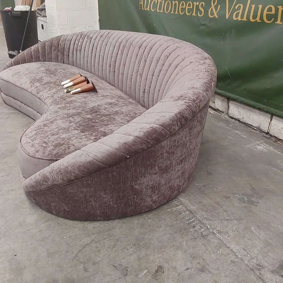 QUALITY DESIGNER VIVORUM VIOLA BROWN VELVET SOFA