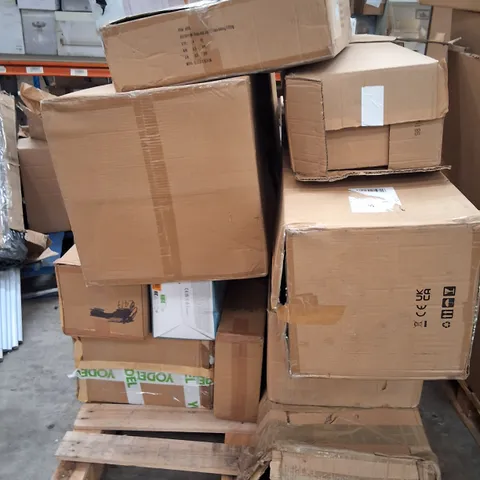 PALLET OF ASSORTED LIGHTING PRODUCTS TO INCLUDE;FLOOR LAMP,CEILING FITTING,HALO CEILING FITTING