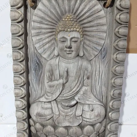 MY GARDEN STORIES HANGING BUDDHA WALL DECOR - GREY WITH GOLD