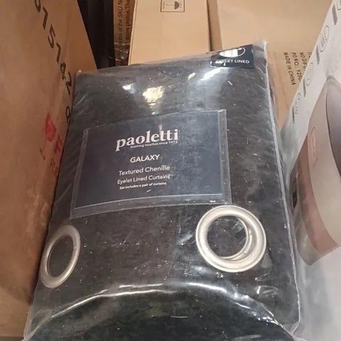 PAOLETTI GALAXY TEXTURE CHENILLE EYELET LINED CURTAIN 
