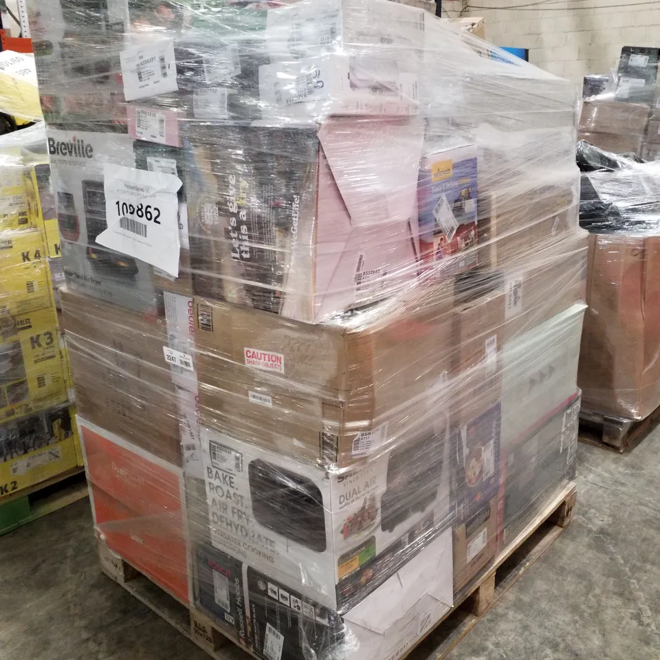 PALLET OF APPROXIMATELY 53 UNPROCESSED RAW RETURN HOUSEHOLD AND ELECTRICAL GOODS TO INCLUDE;